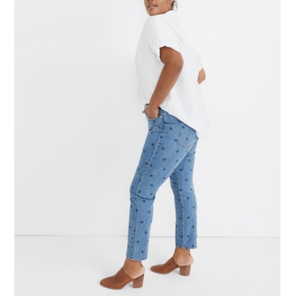 Madewell Denim - Madewell Star Print High-Rise Slim Boyjeans